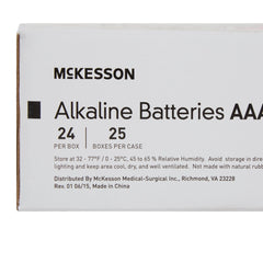 Alkaline Battery McKesson AAA Cell 1.5V Disposable 24 Pack, Packaging Type- Case