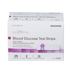 Blood Glucose Test Strips Quintet AC 50 Strips per Pack, Packaging Type- Box