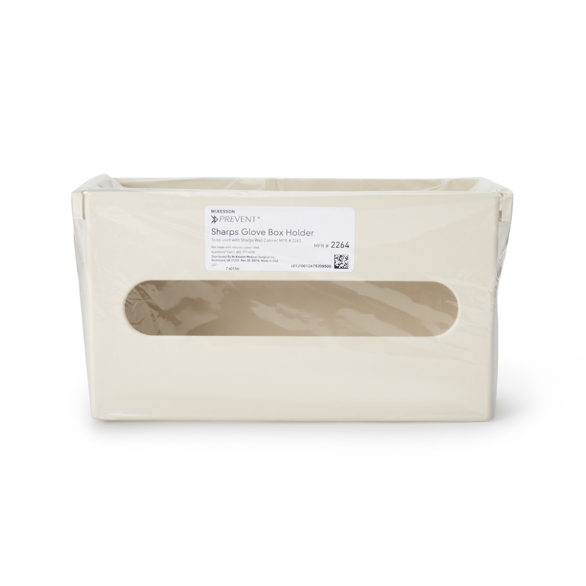 Glove Box Holder McKesson Prevent Vertical Mounted 1-Box Capacity Putty 3-7/8 X 6-1/2 X 11 Inch Plastic, Packaging Type- Case