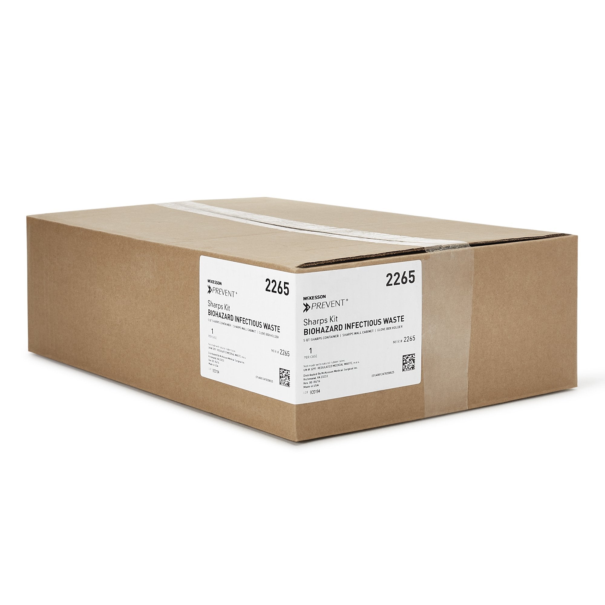 sharps 5 qt container w glove box