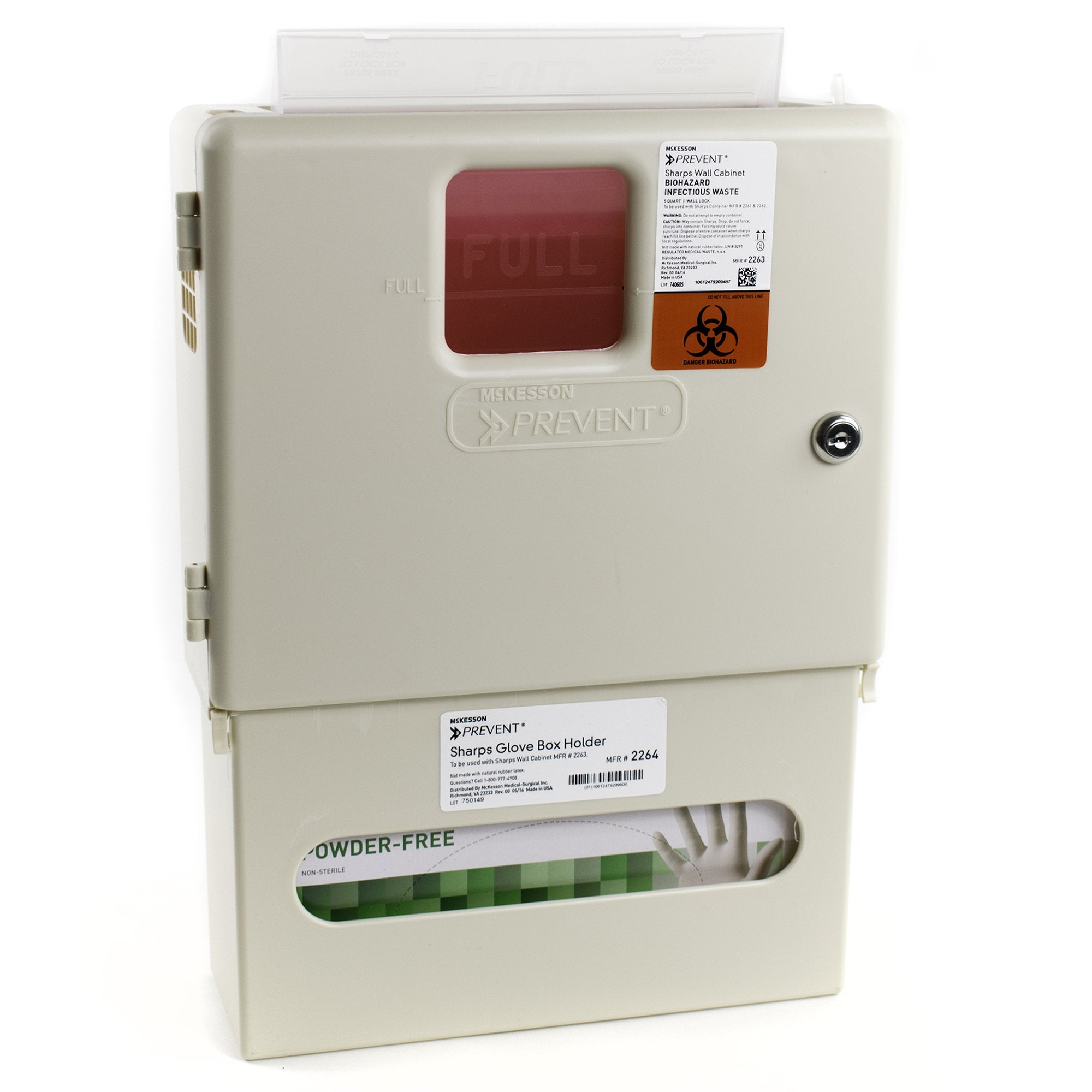 sharps 5 qt container w glove box