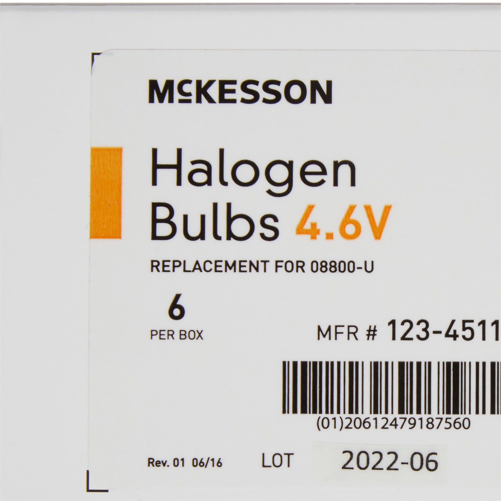 Vaginal Specula Replacement Bulb McKesson Halogen 4.6 Volt 3 Watt, Packaging Type - Box