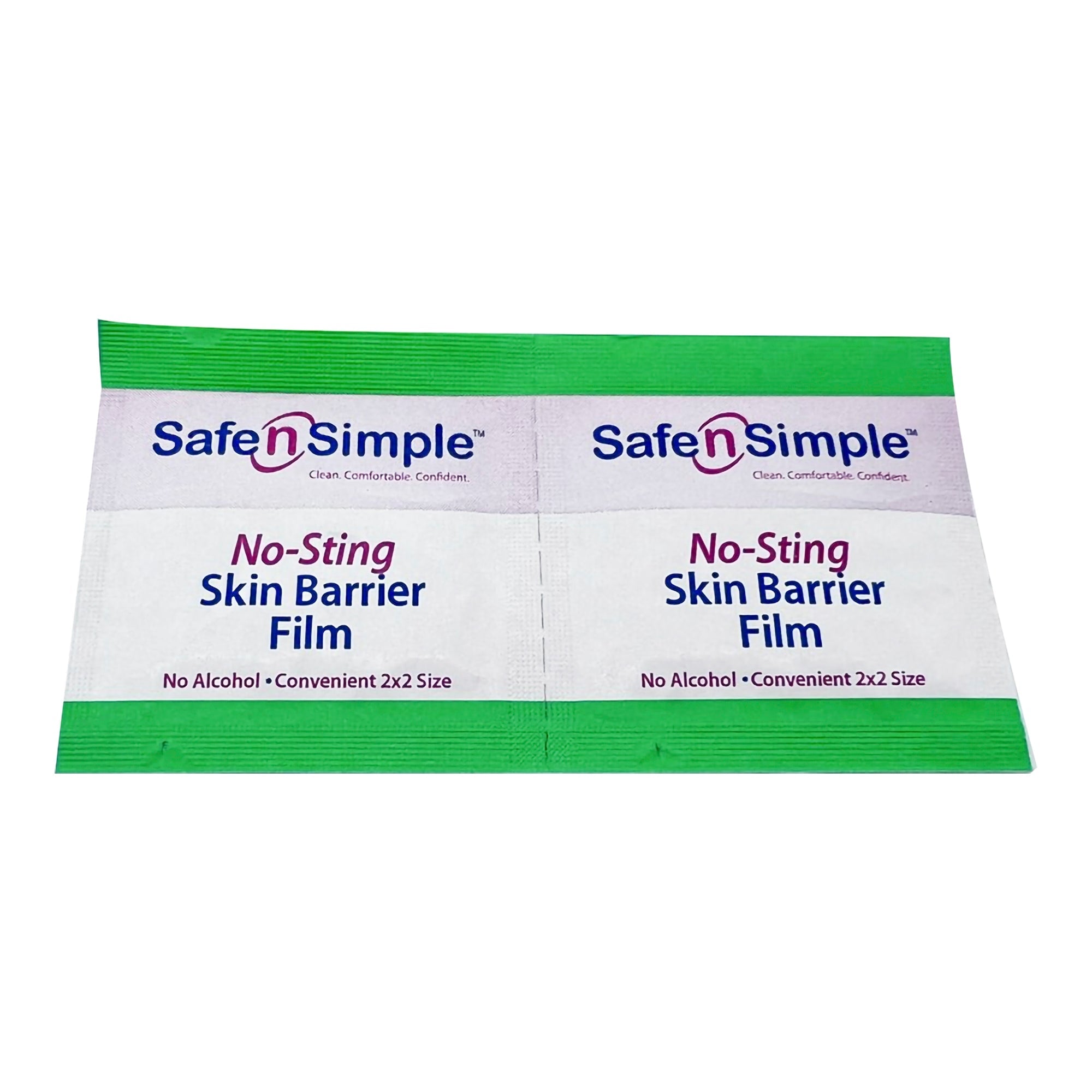skin barrier wipe safe n simple no sting 60 20 strength purified water polyvinylpyrrolidone glycerin propylene glycol individual packet sterile packaging type case