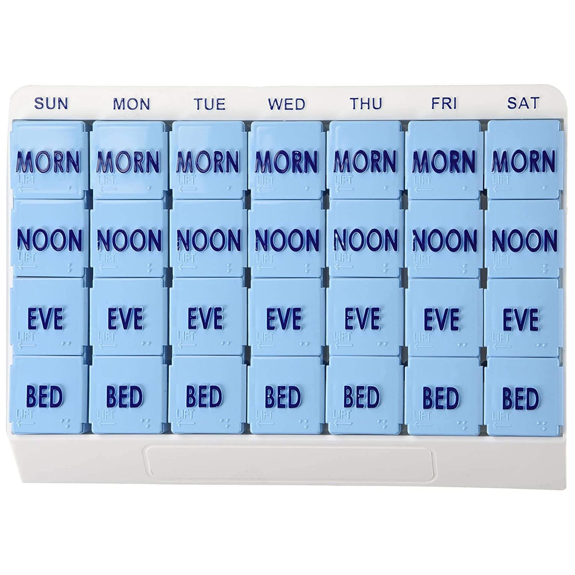 Pill Organizer Medi Tray 7 Day 4 Dose, Packaging Type- Case