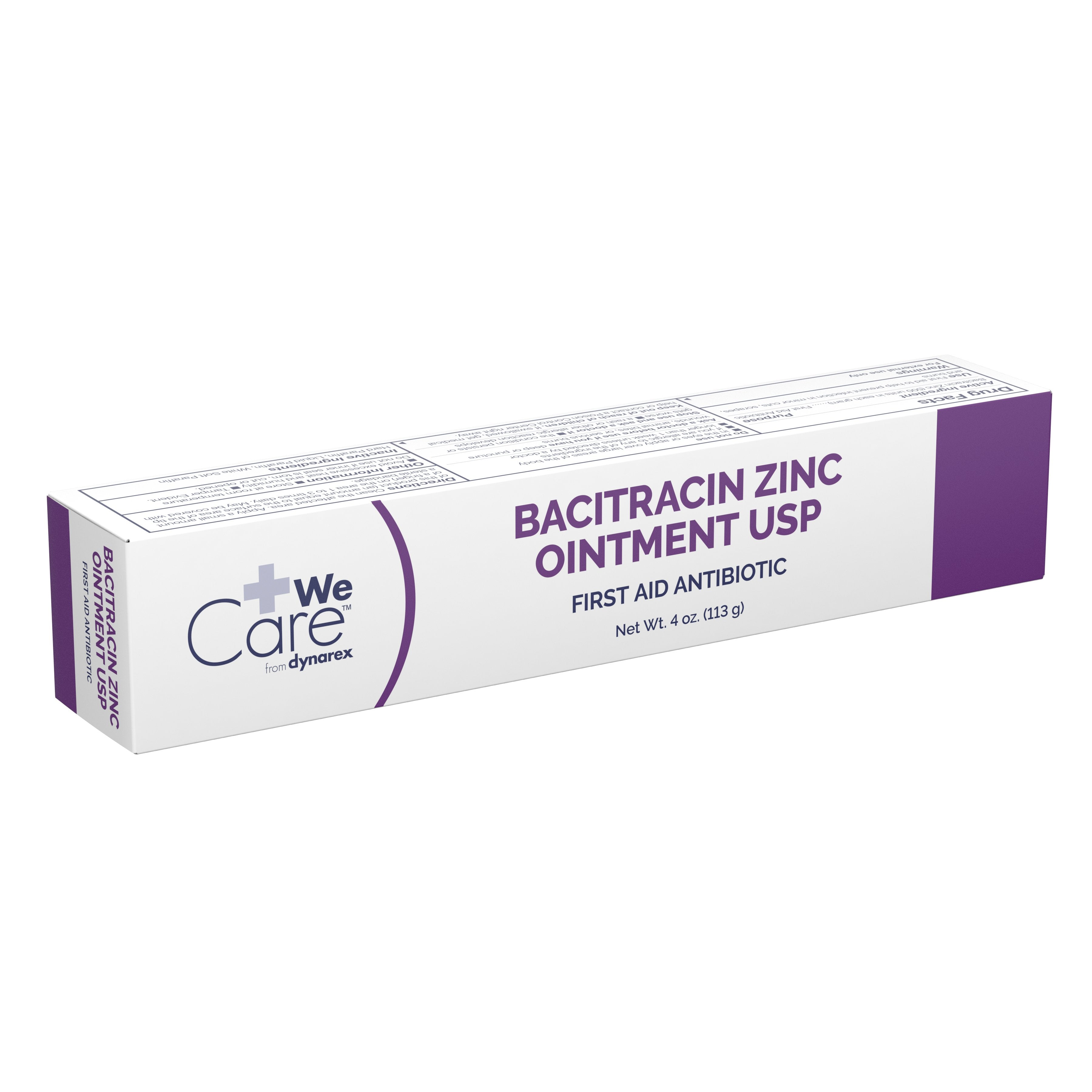 First Aid Antibiotic Bacitracin Zinc WeCare Ointment 4 oz. Tube,Packaging Type- Each