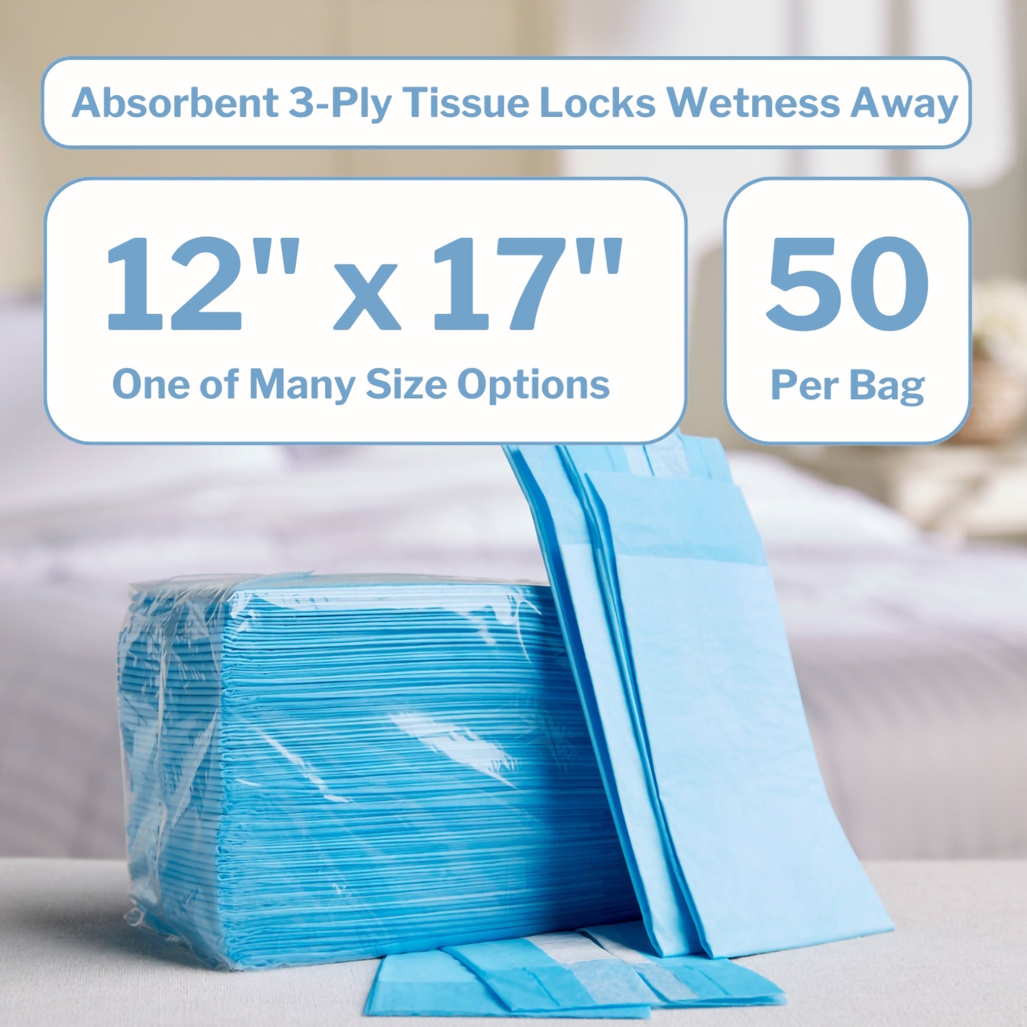 Procedure Underpad McKesson 12 W X 17 L Inch Blue NonSterile, Packaging Type- Case