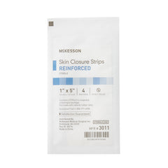 Skin Closure Strip McKesson 1 X 5 Inch Nonwoven Material Reinforced Strip White, Packaging Type - Box