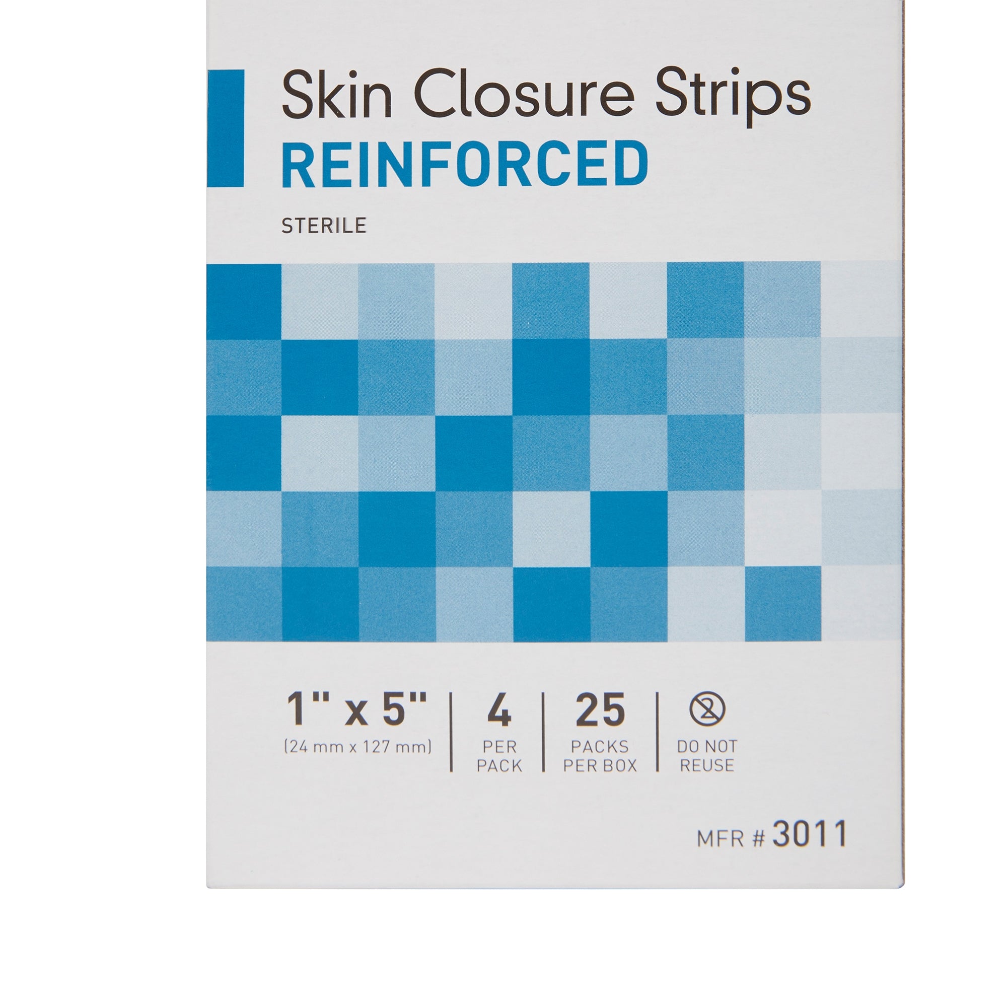 Skin Closure Strip McKesson 1 X 5 Inch Nonwoven Material Reinforced Strip White, Packaging Type- Case
