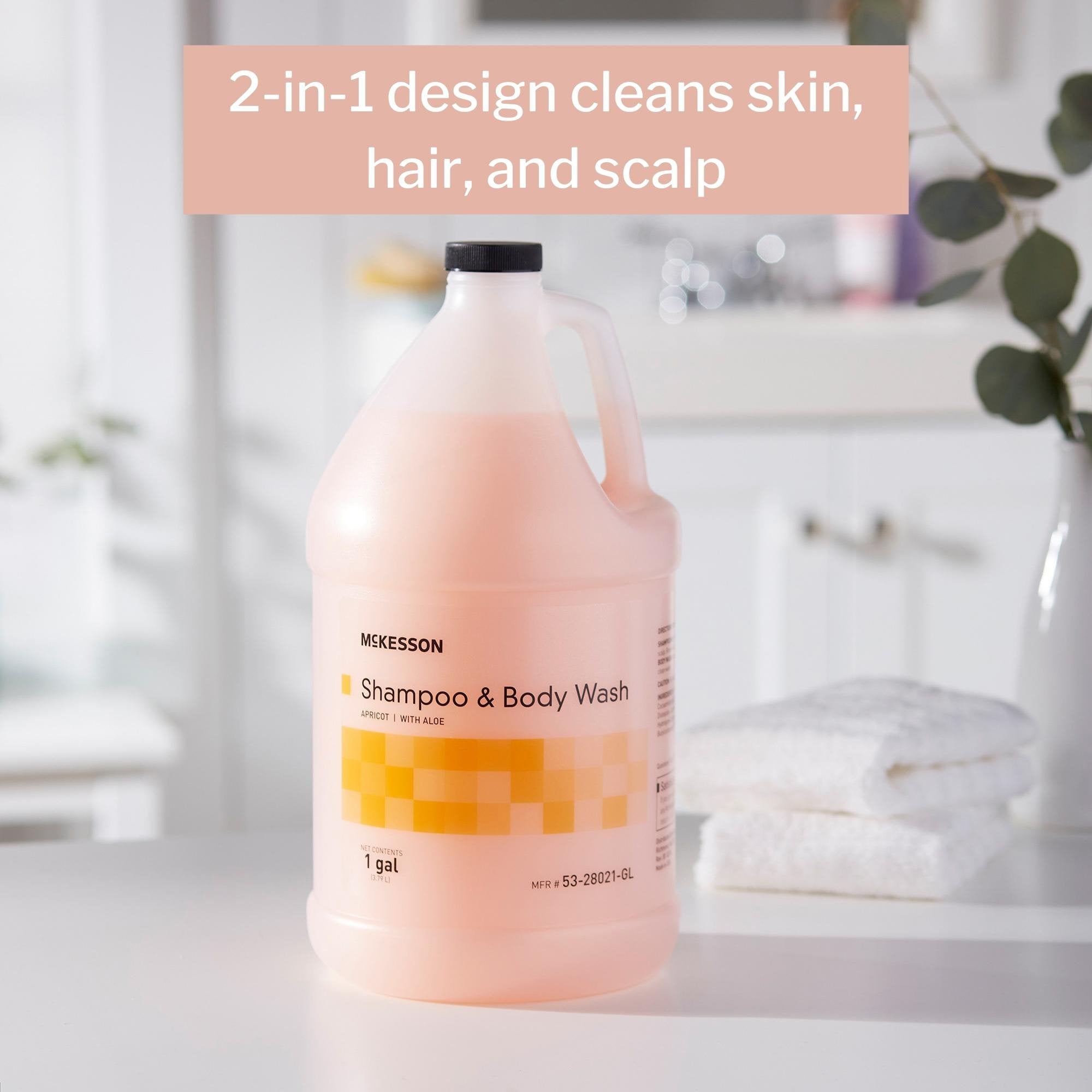 Shampoo and Body Wash McKesson 1 gal. Jug Apricot Scent, Packaging Type- Case