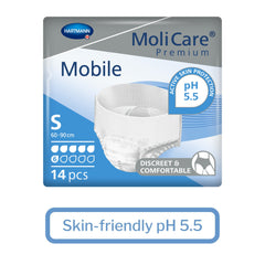 unisex adult absorbent underwear molicare premium mobile 6d pull on with tear away seams small disposable moderate absorbency packaging type case