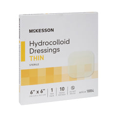 Thin Hydrocolloid Dressing McKesson 6 X 6 Inch Square, Packaging Type- Box
