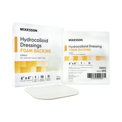 Hydrocolloid Dressing McKesson Foam Backing 6 X 6 Inch Square Hydrocolloid / Foam, Packaging Type- Case