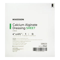 Alginate Dressing McKesson 4 X 4-3/4 Inch Rectangle