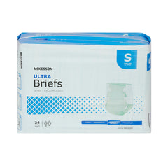 Unisex Adult Incontinence Brief McKesson Ultra Small Disposable Heavy Absorbency, Packaging Type- Case
