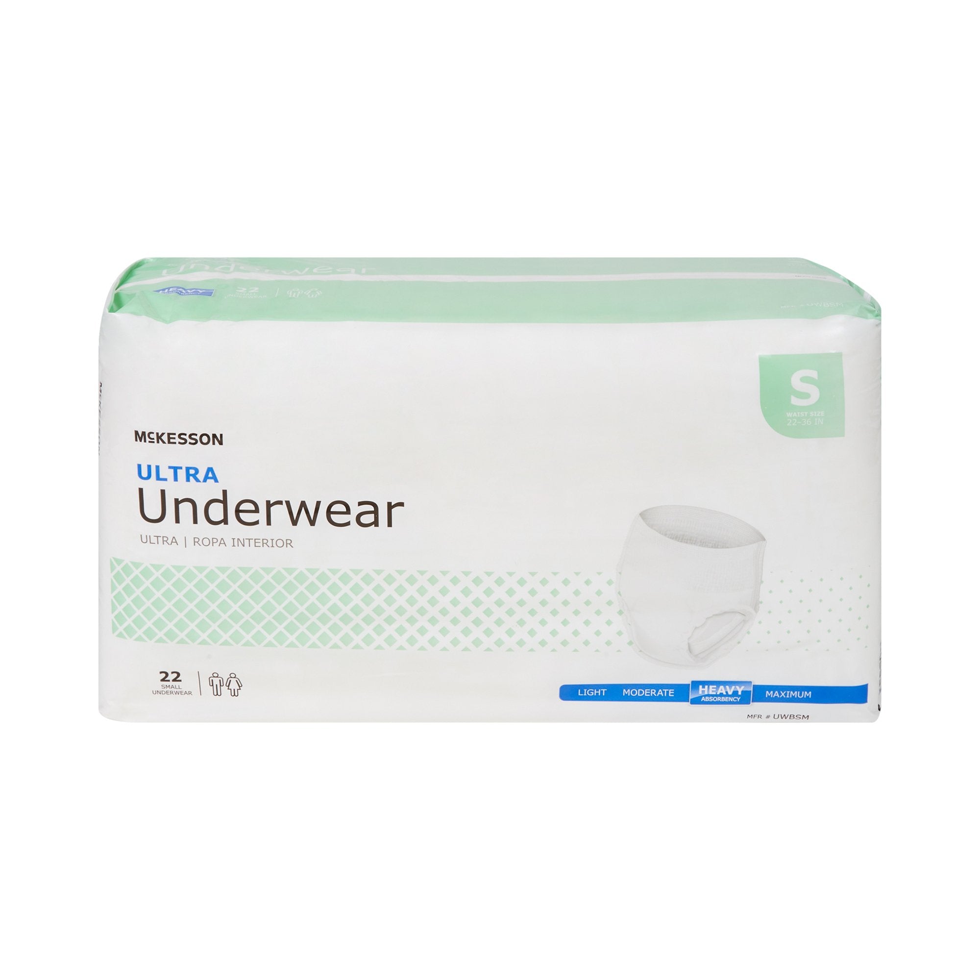 Unisex Adult Absorbent Underwear McKesson Ultra Pull On with Tear Away Seams Small Disposable Heavy Absorbency | 4BG/Case