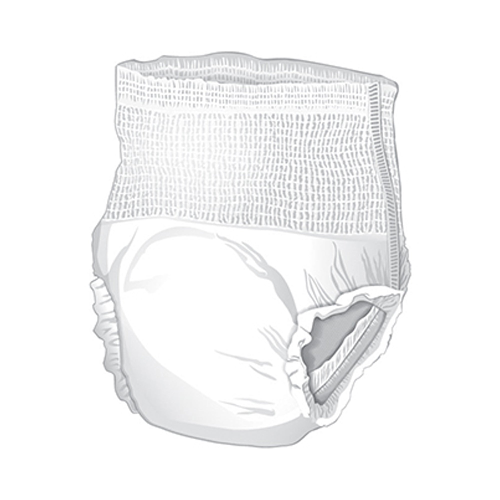 Unisex Adult Absorbent Underwear McKesson Classic Pull On with Tear Away Seams Large Disposable Light Absorbency | 4BG/Case