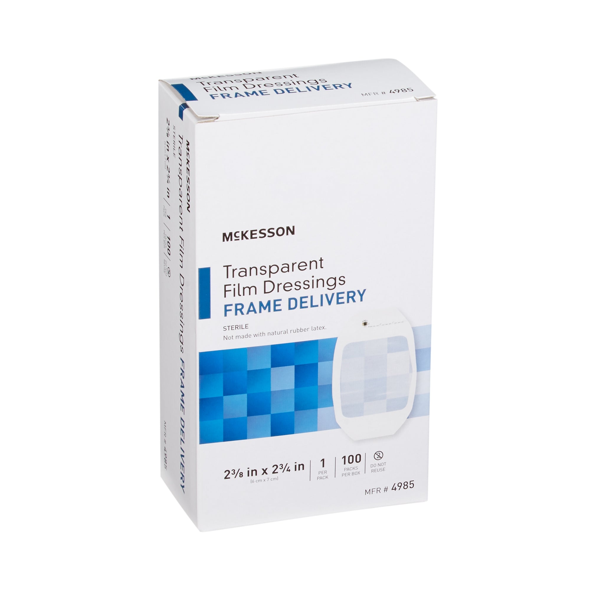 Transparent Film Dressing McKesson 2-3/8 X 2-3/4 Inch Frame Style Delivery Octagon Sterile, Packaging Type- Case