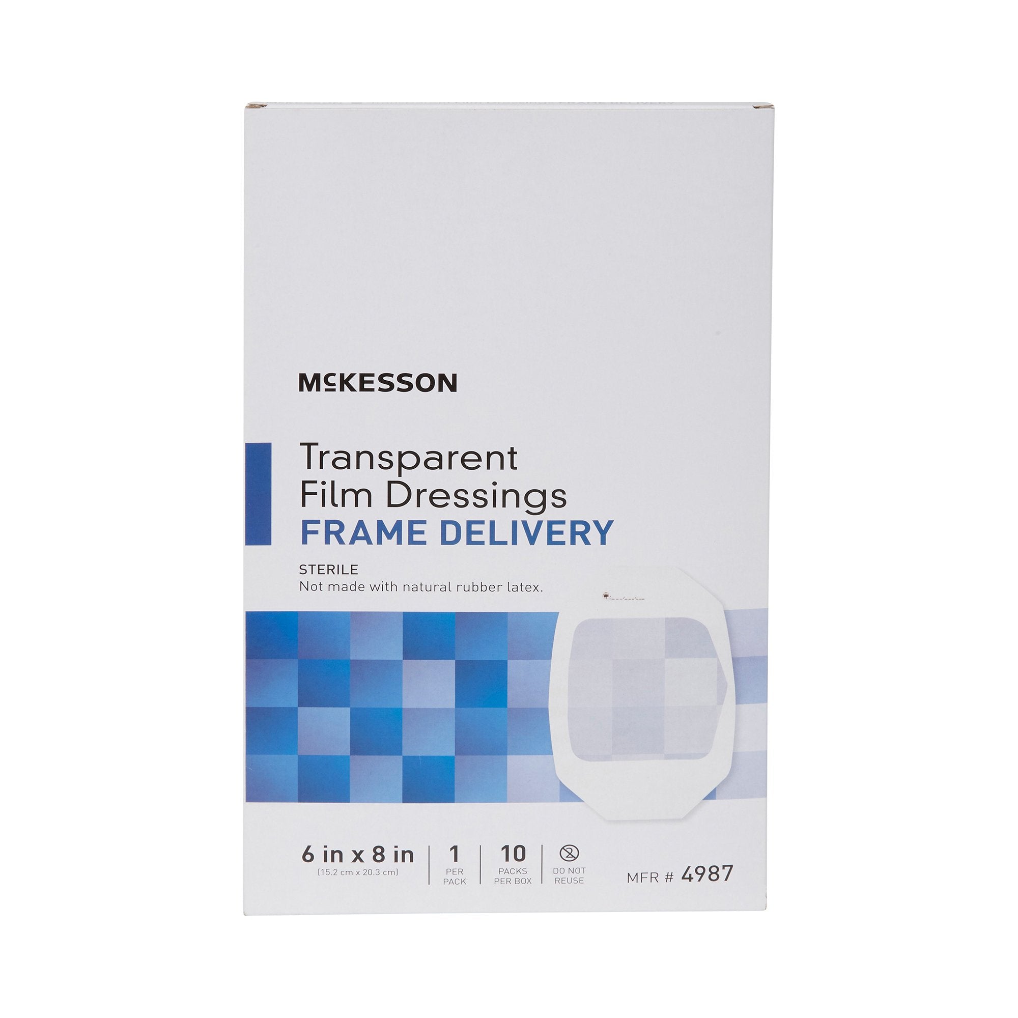 Transparent Film Dressing McKesson 6 X 8 Inch Frame Style Delivery Octagon Sterile, Packaging Type- Case