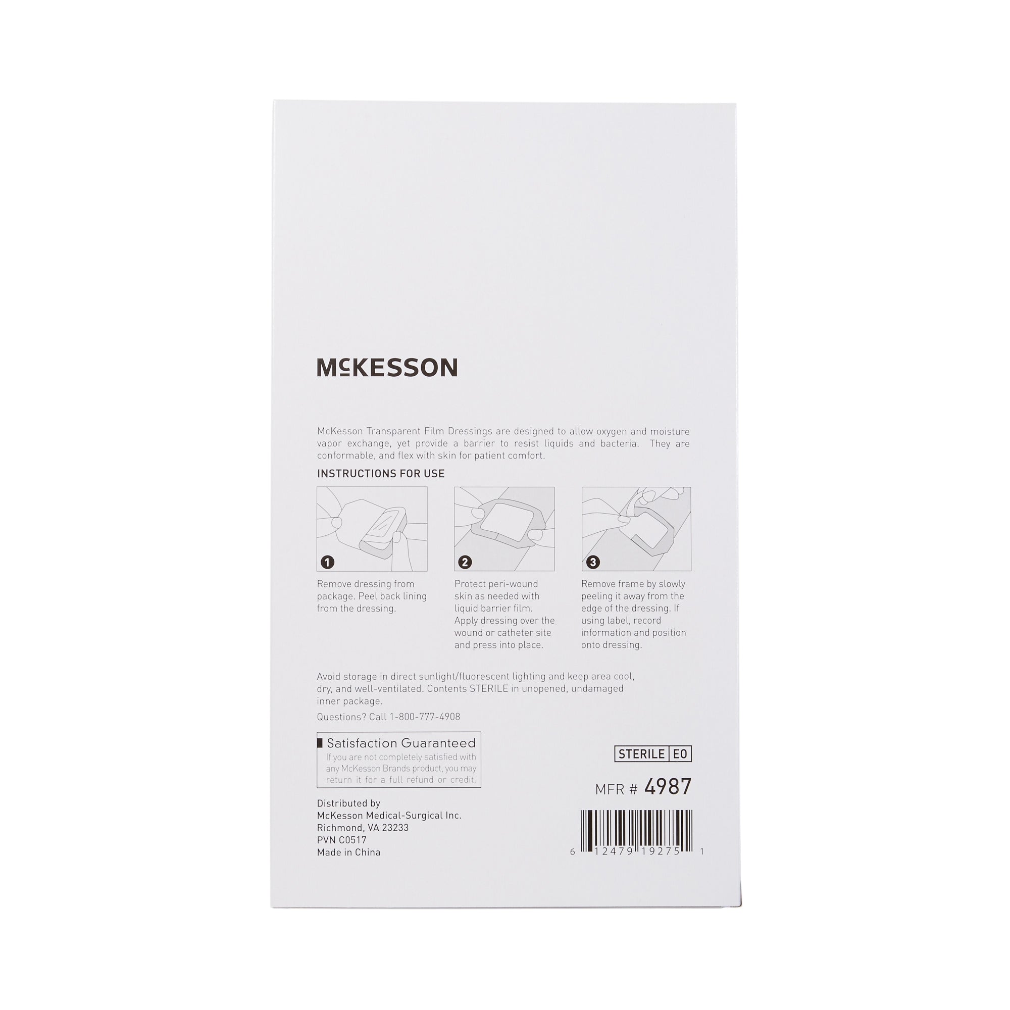Transparent Film Dressing McKesson 6 X 8 Inch Frame Style Delivery Octagon Sterile, Packaging Type- Case