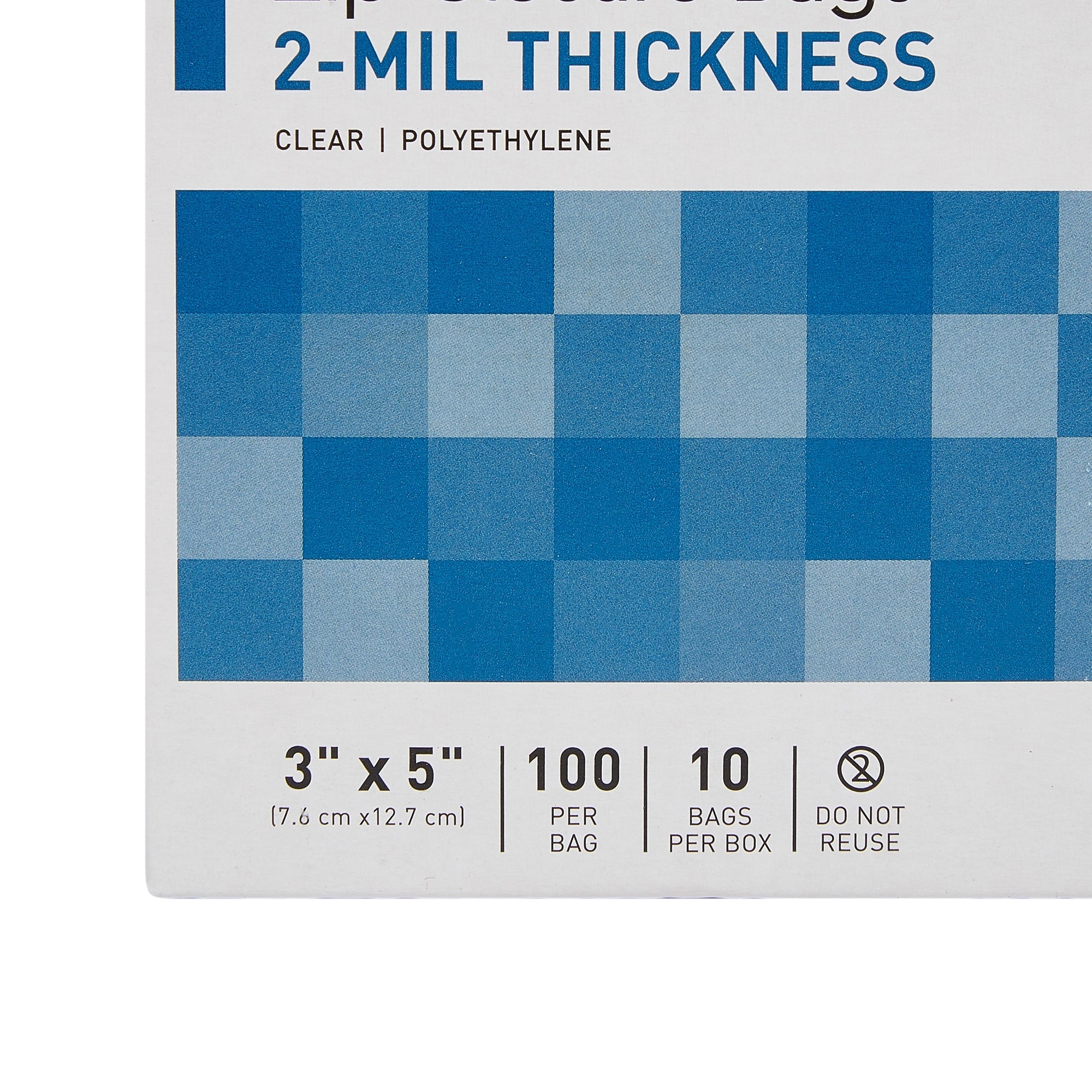 Reclosable Bag McKesson 3 X 5 Inch Polyethylene Clear Zipper Closure, Packaging Type- Case