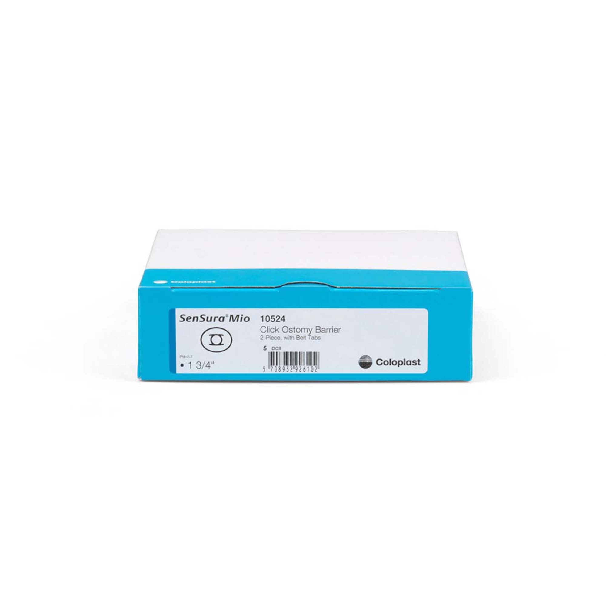 Ostomy Barrier SenSura Mio Click Precut, Extended Wear Elastic Adhesive 60 mm Flange Blue Code System 1-3/4 Inch Opening | BOX
