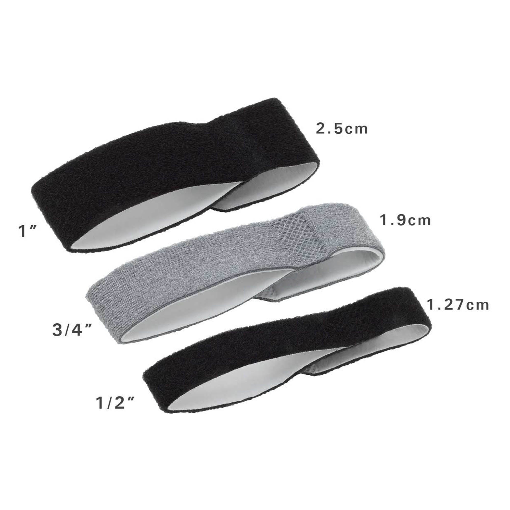 3pp Buddy Loops Finger Wrap Splint – 1/2 × 5 in Black, Hook-and-Loop, Adult One Size, Washable & Reusable (Box of 100) | HCPCS Q4049