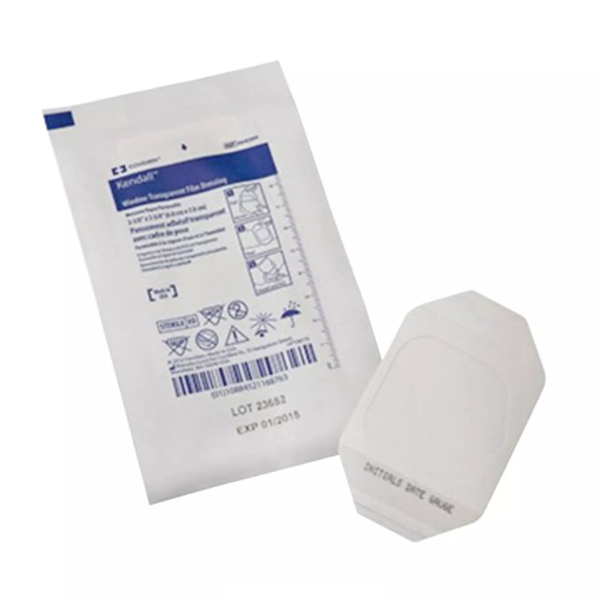 Transparent Film Dressing Kendall 2 X 2-3/4 Inch 2 Tab Delivery Rectangle Sterile,Packaging Type- Box Default Title