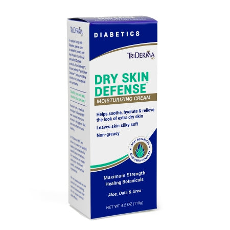 Hand and Body Moisturizer TriDerma MD Diabetic Dry Skin Defense 4.2 oz. Tube Unscented Cream,Packaging Type- Box
