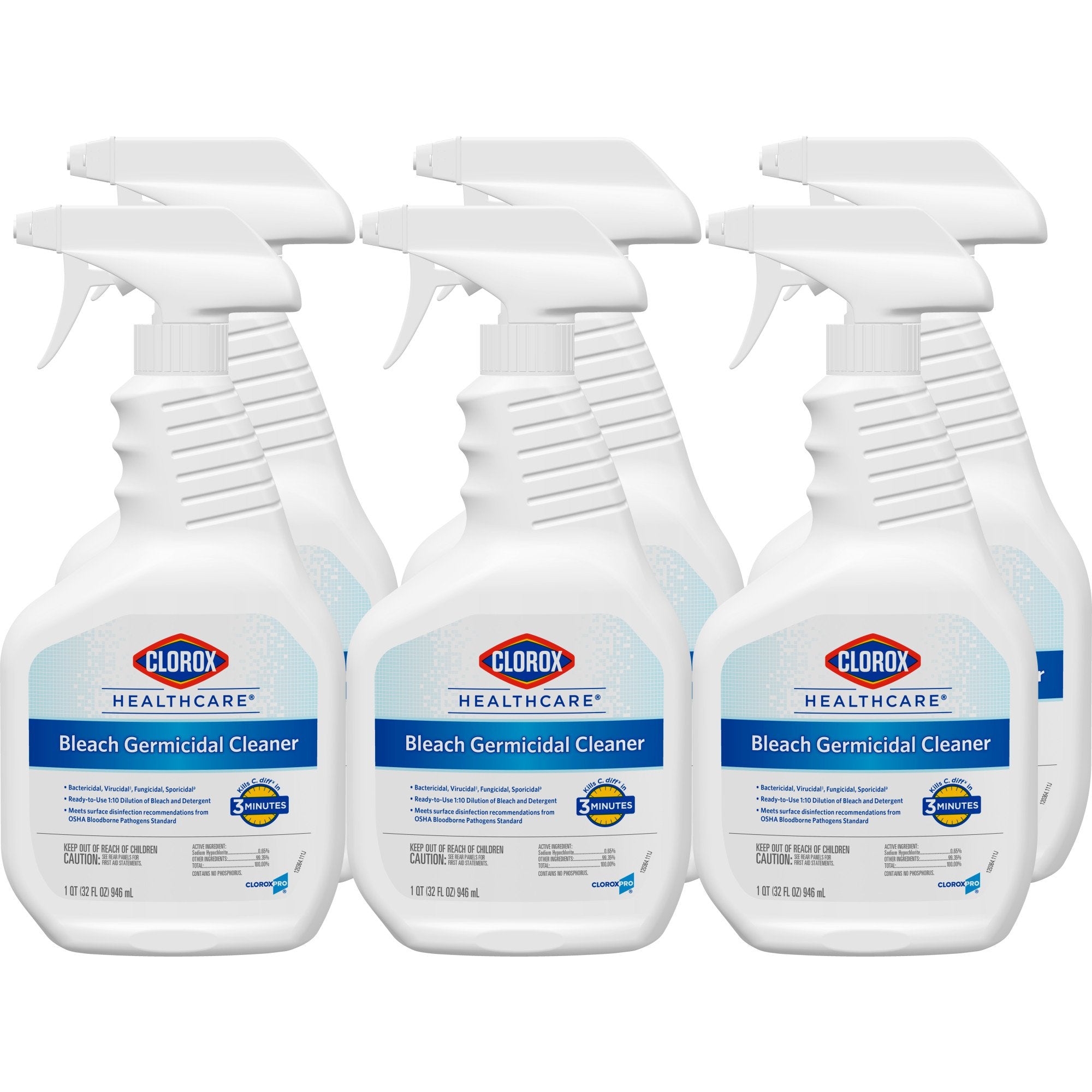 Clorox Healthcare Bleach Germicidal Surface Disinfectant Cleaner Pump Spray Liquid 32 oz. Bottle Fruity Floral Bleach Scent NonSterile | 1/EACH