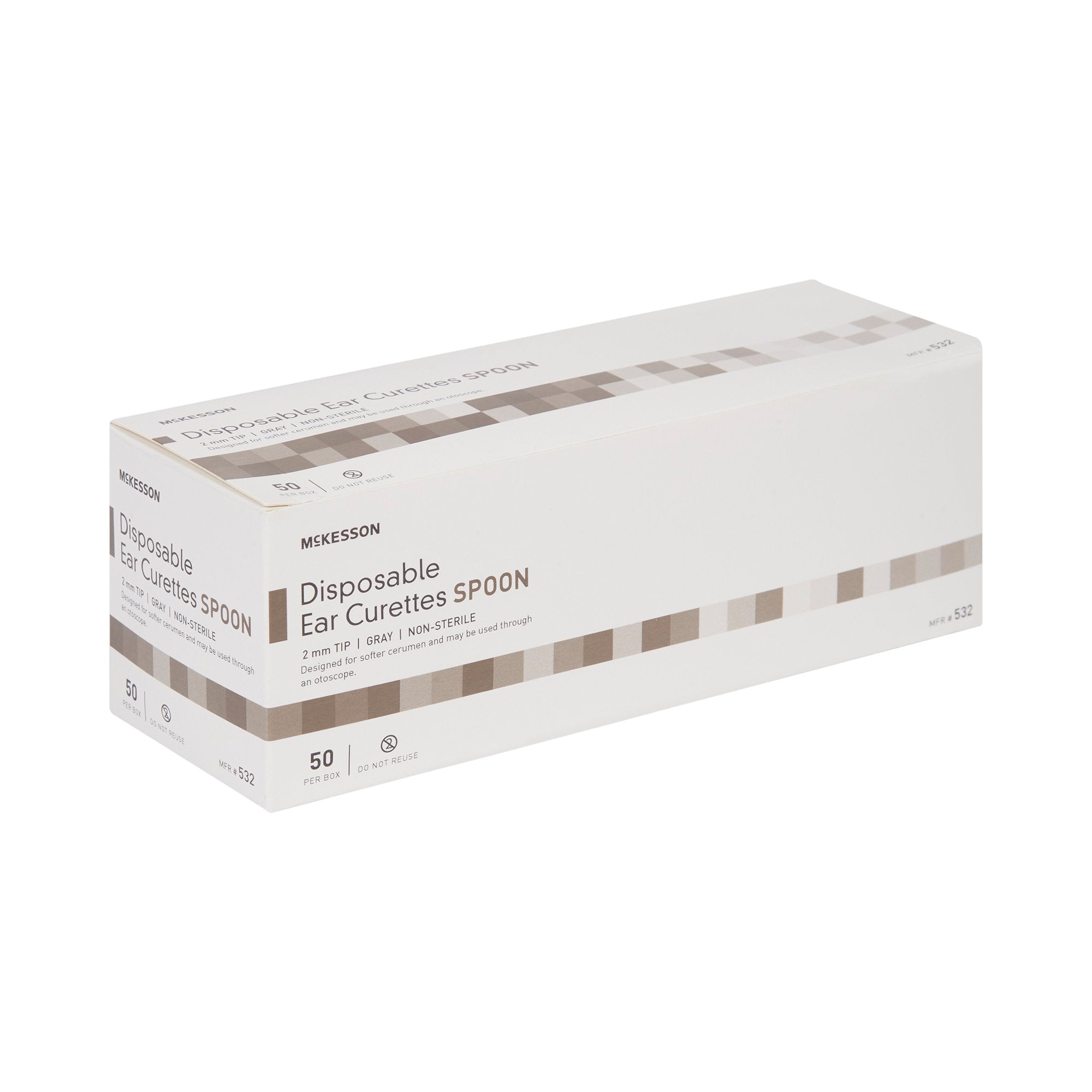 Ear Curette McKesson Handle with Grooves 2 mm Tip Cup Tip, Packaging Type- Case