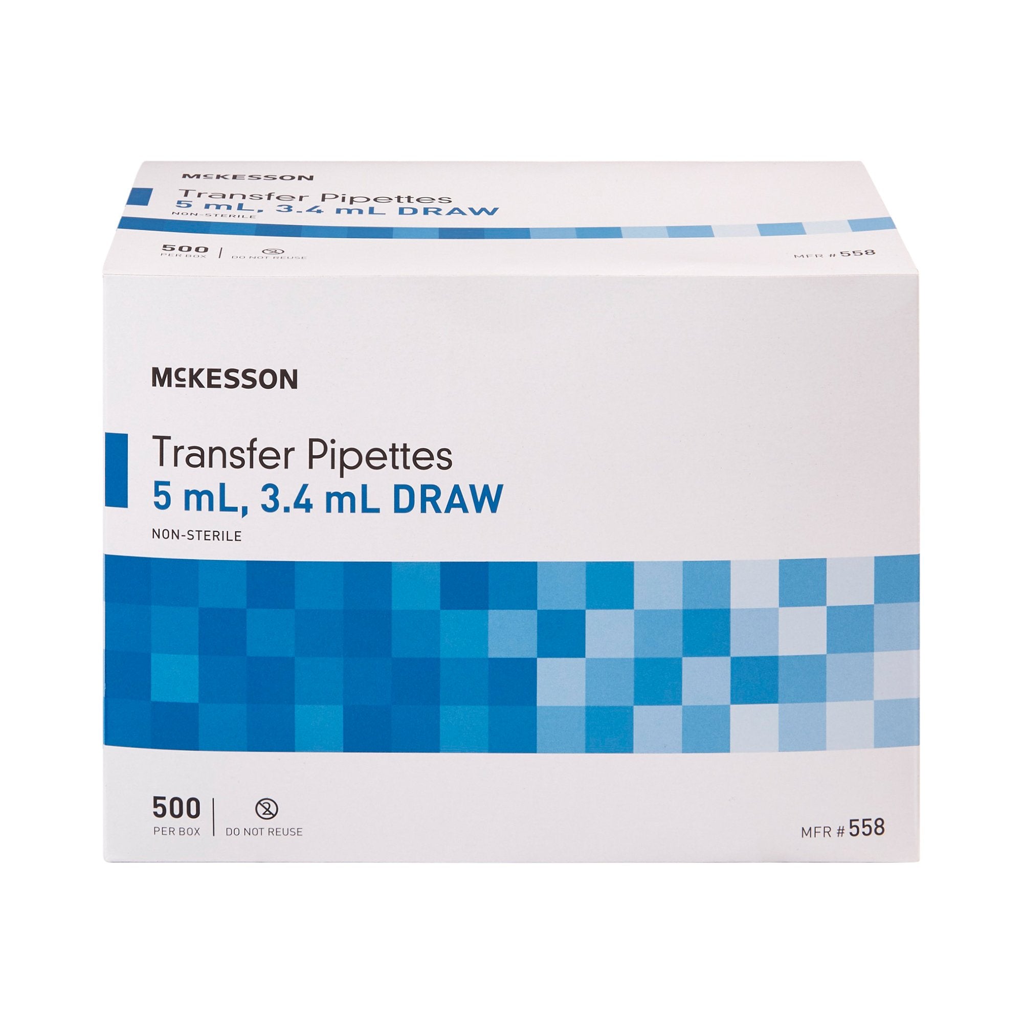 McKesson Transfer Pipette 5 mL | 0.5 to 1 mL Graduations