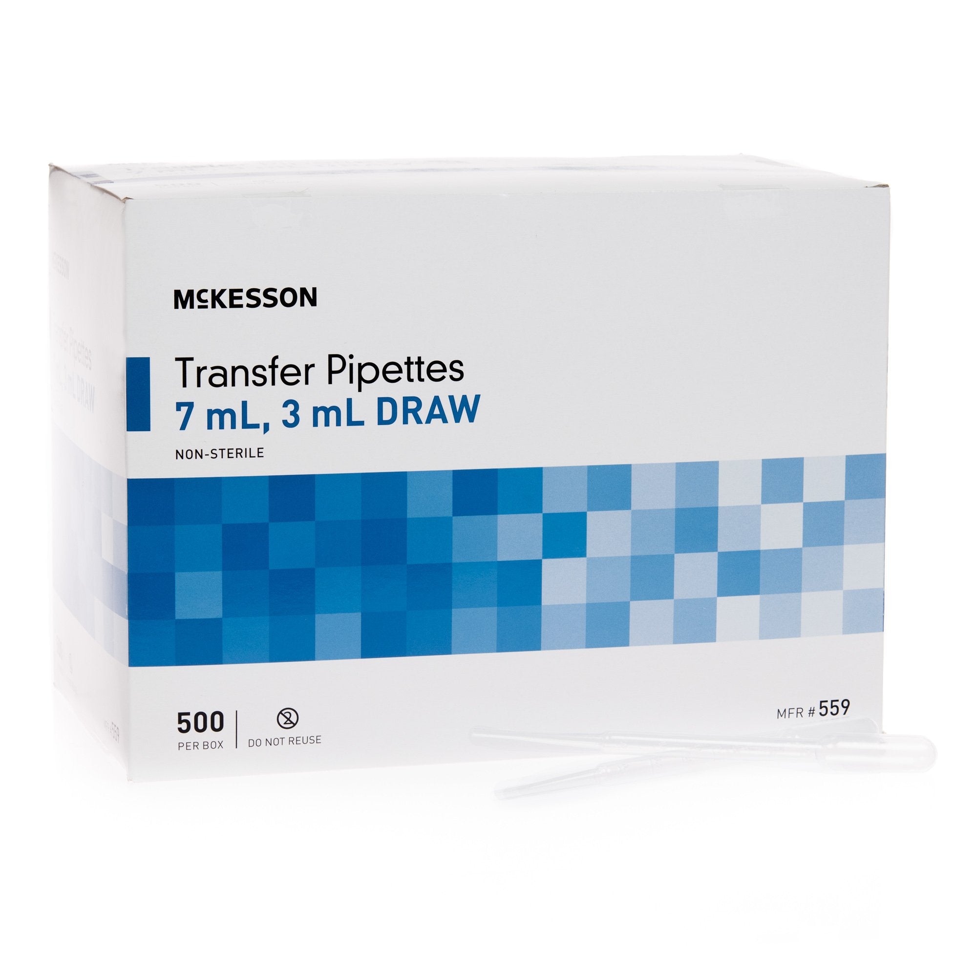 McKesson Transfer Pipette 7.5 mL 0.5 to 3 mL Graduation Increments NonSterile, Packaging Type- Case