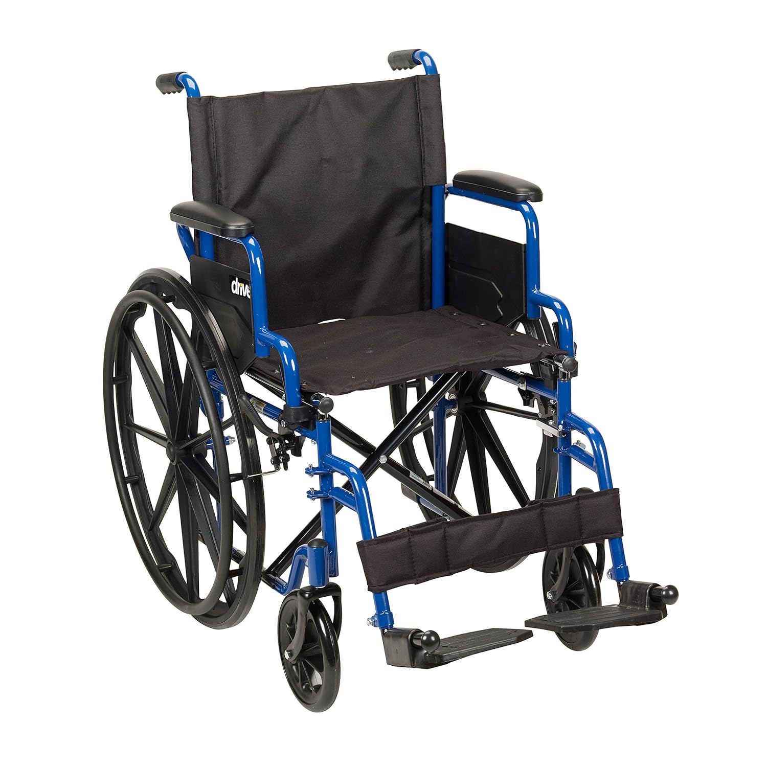 Drive Medical Blue Streak 18 Single Axle Wc W/flip-back Desk Arms & Sf