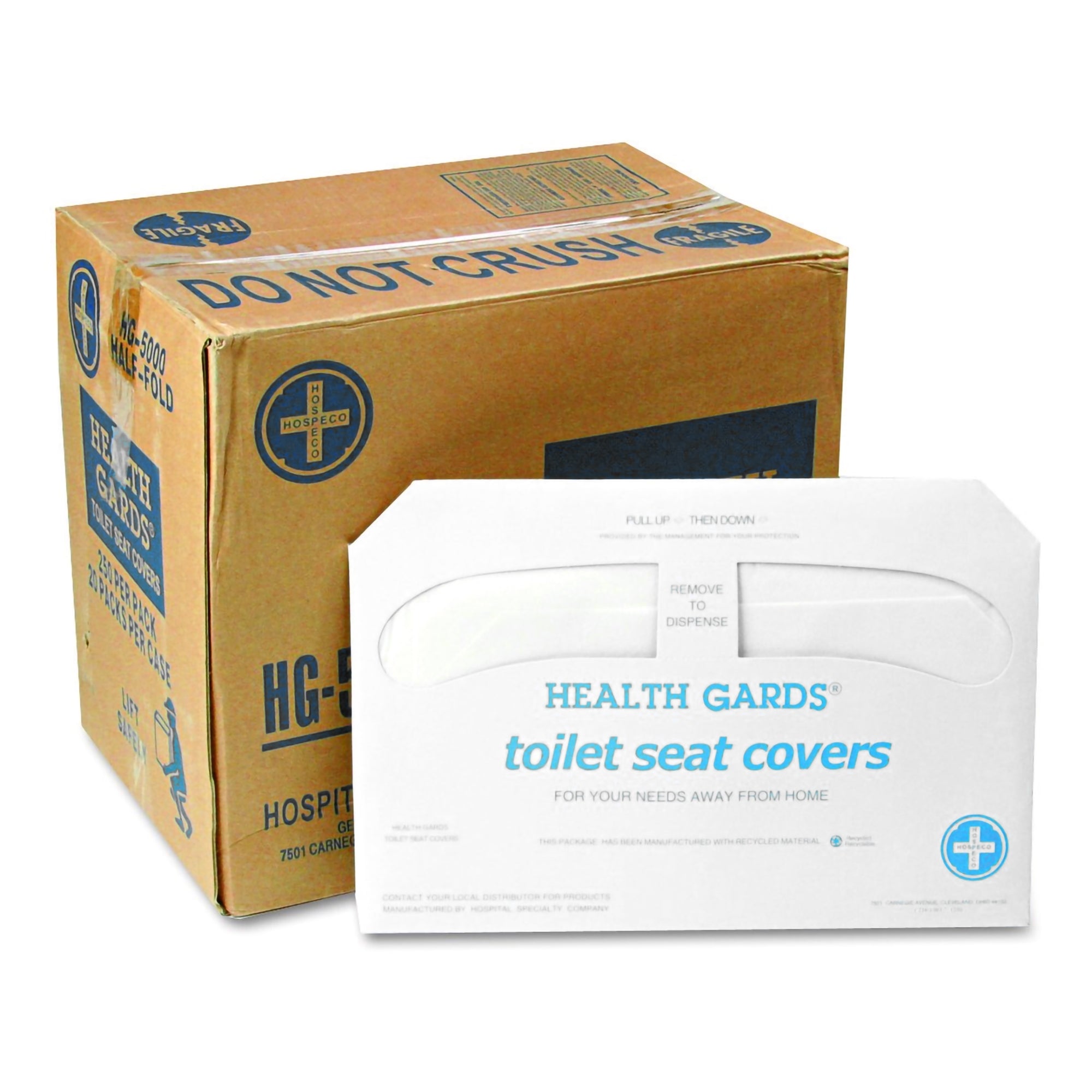 Toilet Seat Cover Health Gards Half Fold 14-1/4 X 16-3/4 Inch, Packaging Type- Case