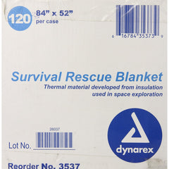Rescue Blanket 52 W X 84 L Inch Mylar / Aluminum, Packaging Type- Case