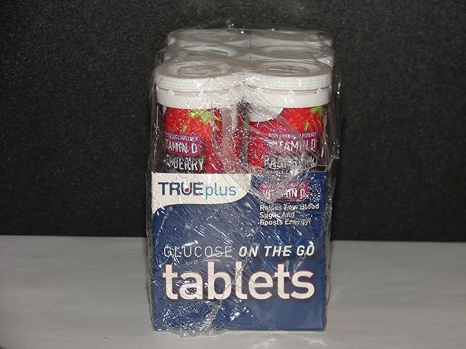 Glucose Supplement TRUEplus 10 per Bottle Chewable Tablet Raspberry Flavor, Packaging Type- Case