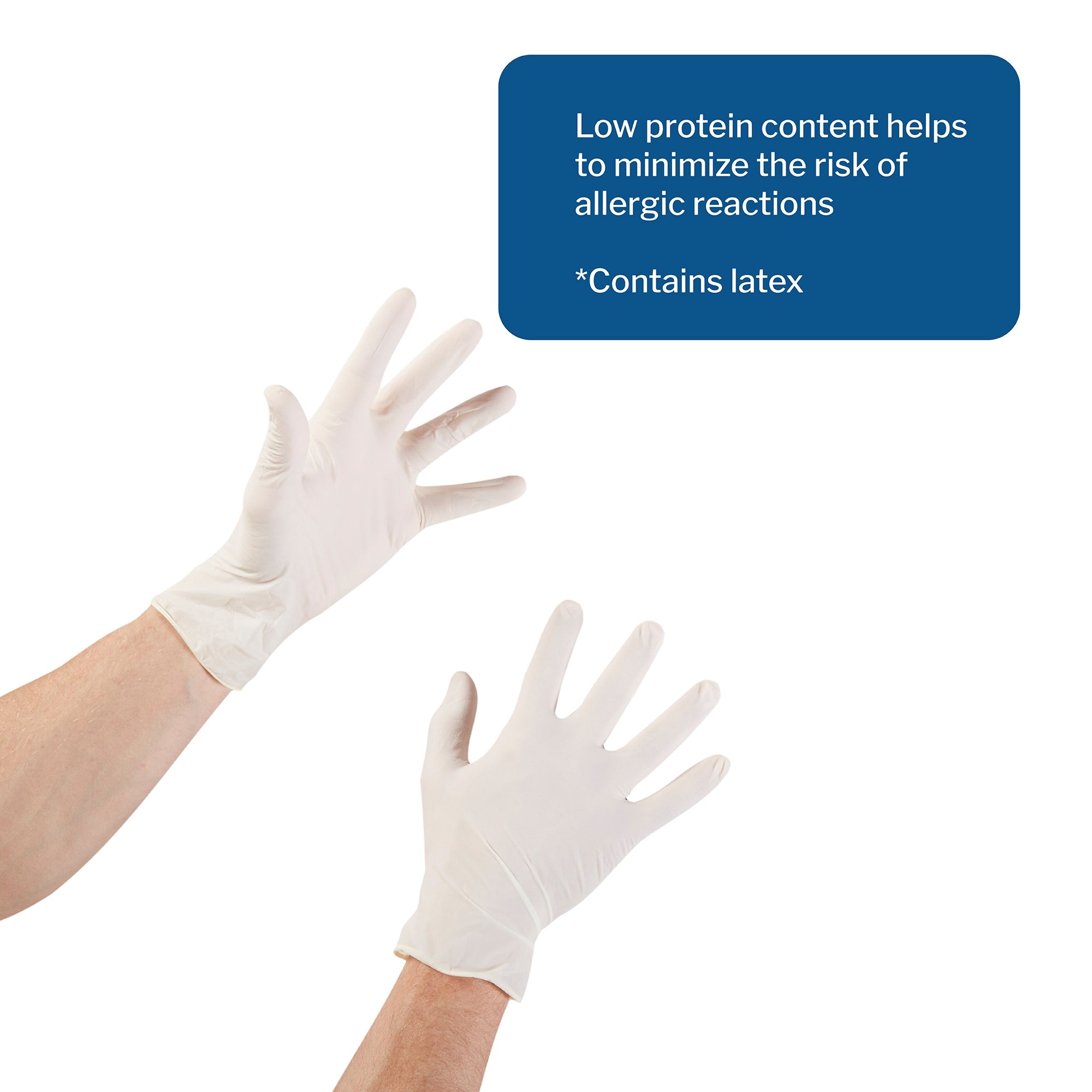 exam glove mckesson confiderm large nonsterile latex standard cuff length textured fingertips ivory not rated packaging type box