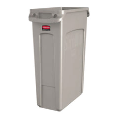 Trash Can Rubbermaid Slim Jim 92 Quart / 23 gal. Beige LLDPE Rectangular,Packaging Type- Each
