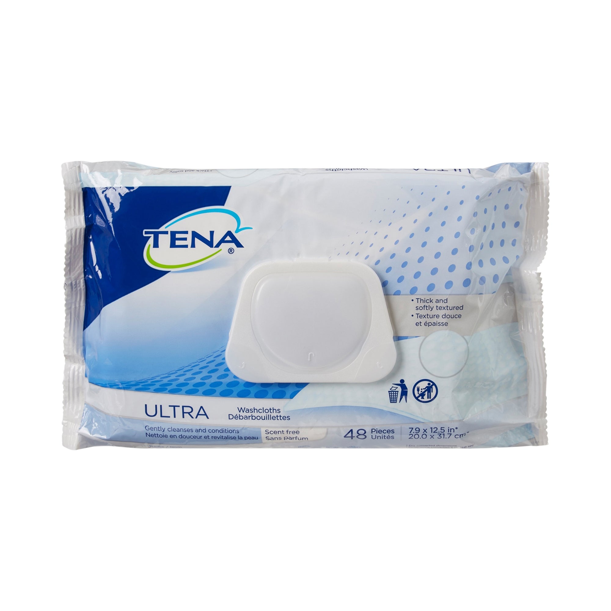 Personal Cleansing Wipe TENA ProSkin Ultra Soft Pack Unscented 48 Count, Packaging Type- Case