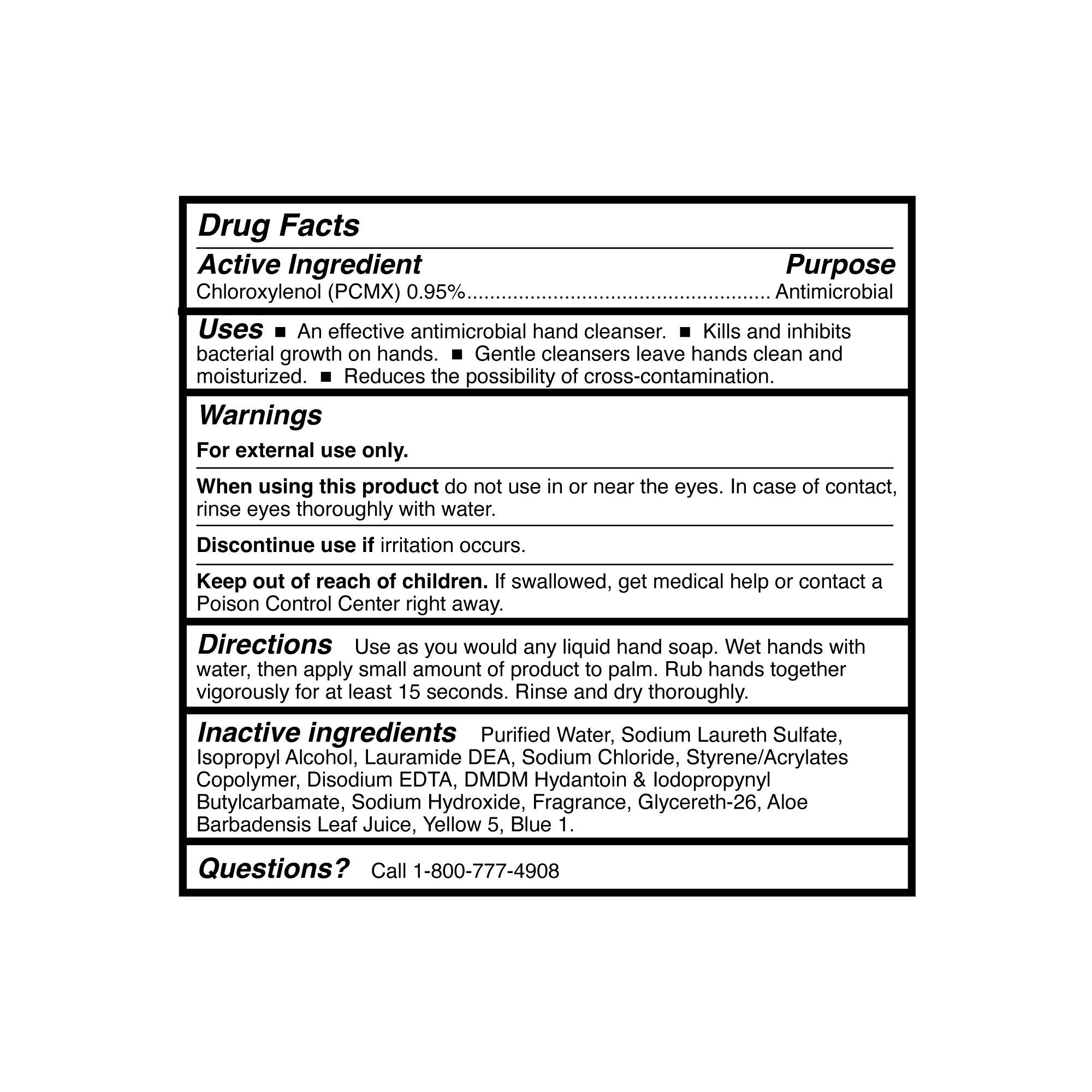 McKesson Antimicrobial Lotion Hand Soap – 0.95% PCMX Green Herbal, 18 oz Pump Bottle (Case of 12), Latex-Free, BAA/TAA Compliant