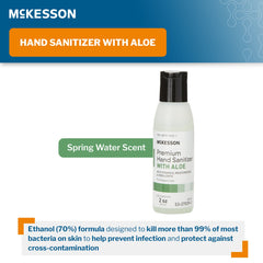 Hand Sanitizer with Aloe McKesson Premium 2 oz. Ethyl Alcohol Gel Bottle