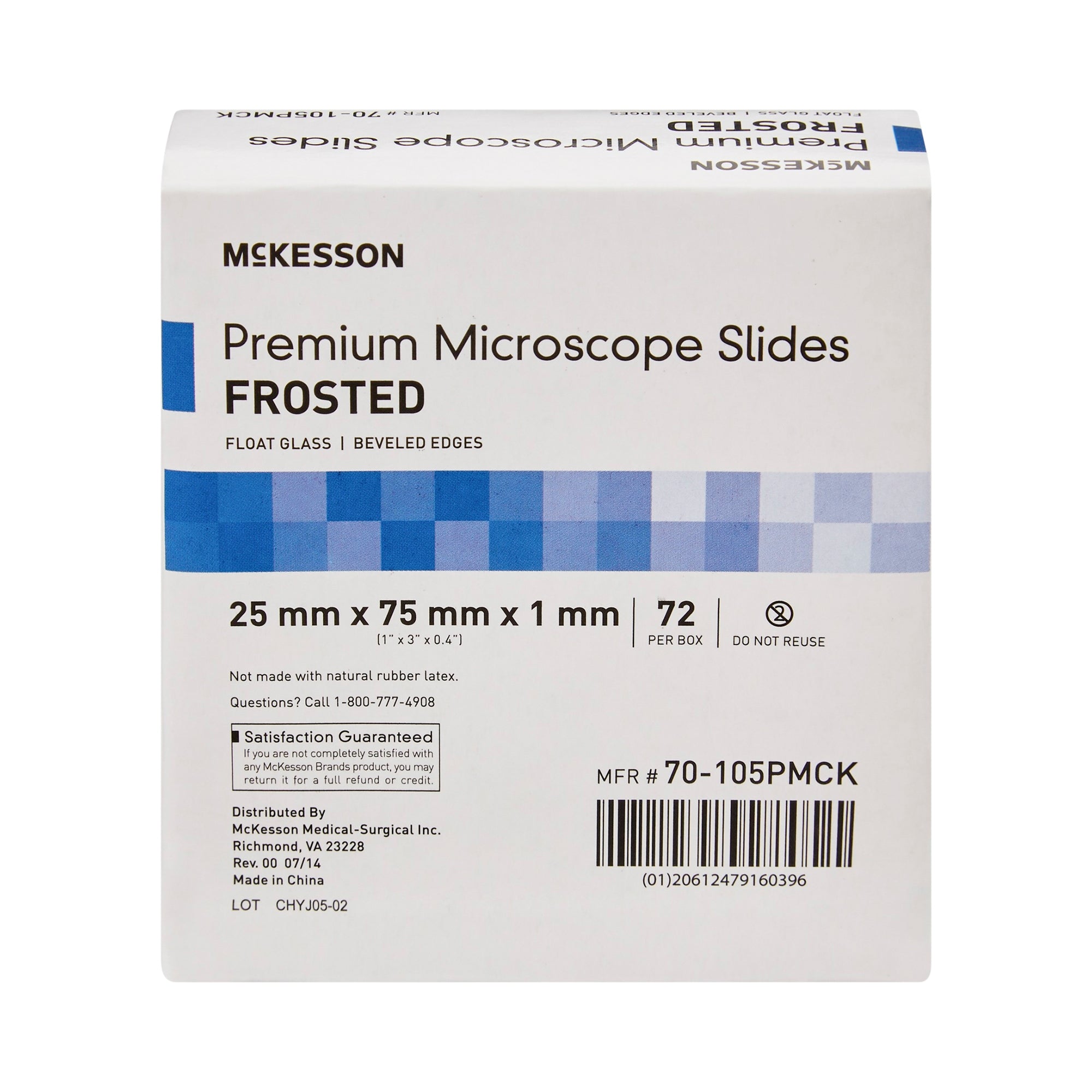 Microscope Slide McKesson 25 X 75 X 1 mm Frosted End, Packaging Type- Case
