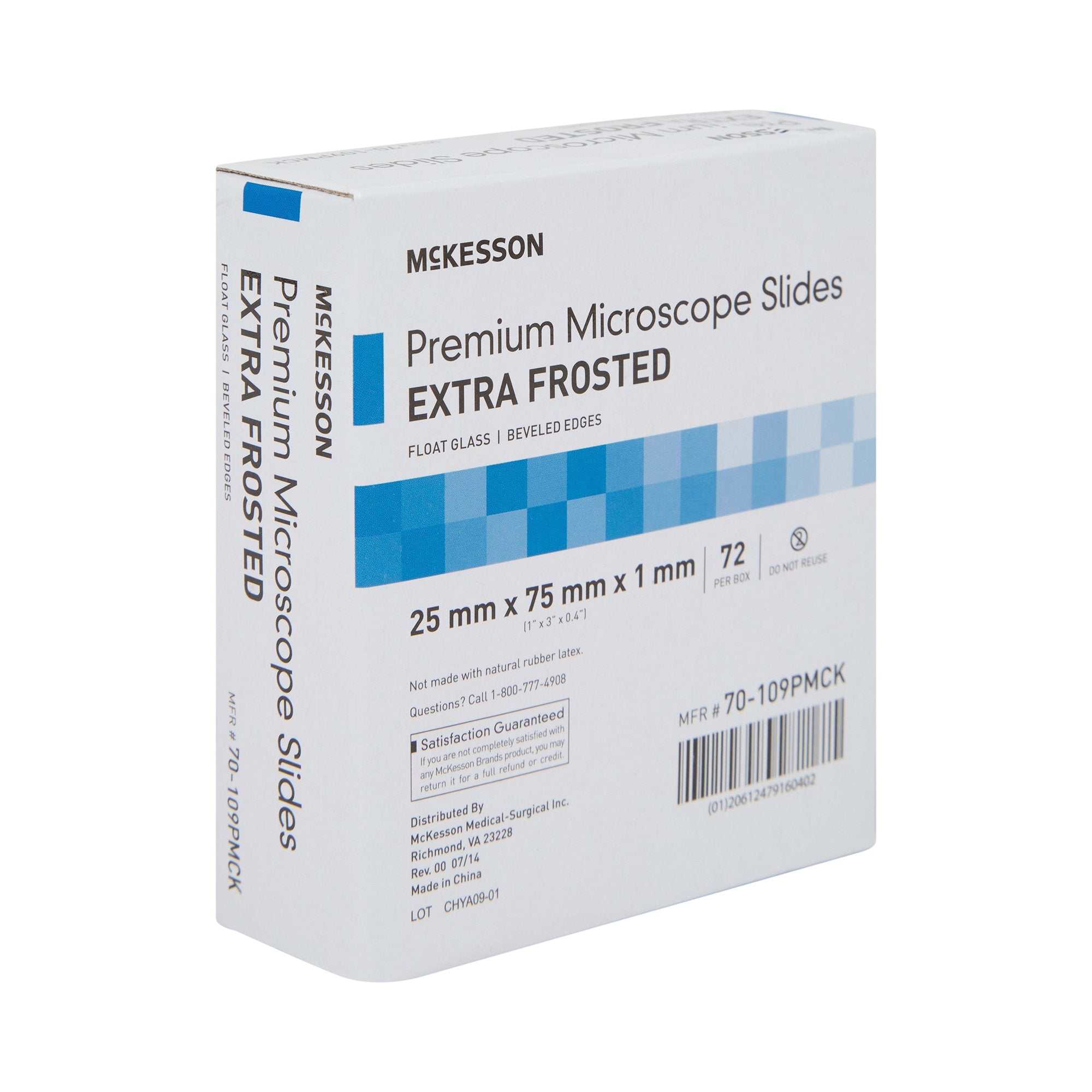 Microscope Slide McKesson 25 X 75 X 1 mm Extra-Frosted End, Packaging Type- Case