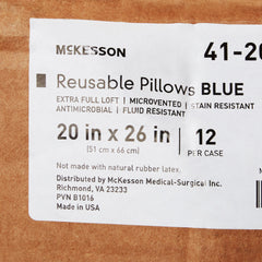 Bed Pillow McKesson 20 X 26 Inch Blue Reusable,Packaging Type- Box