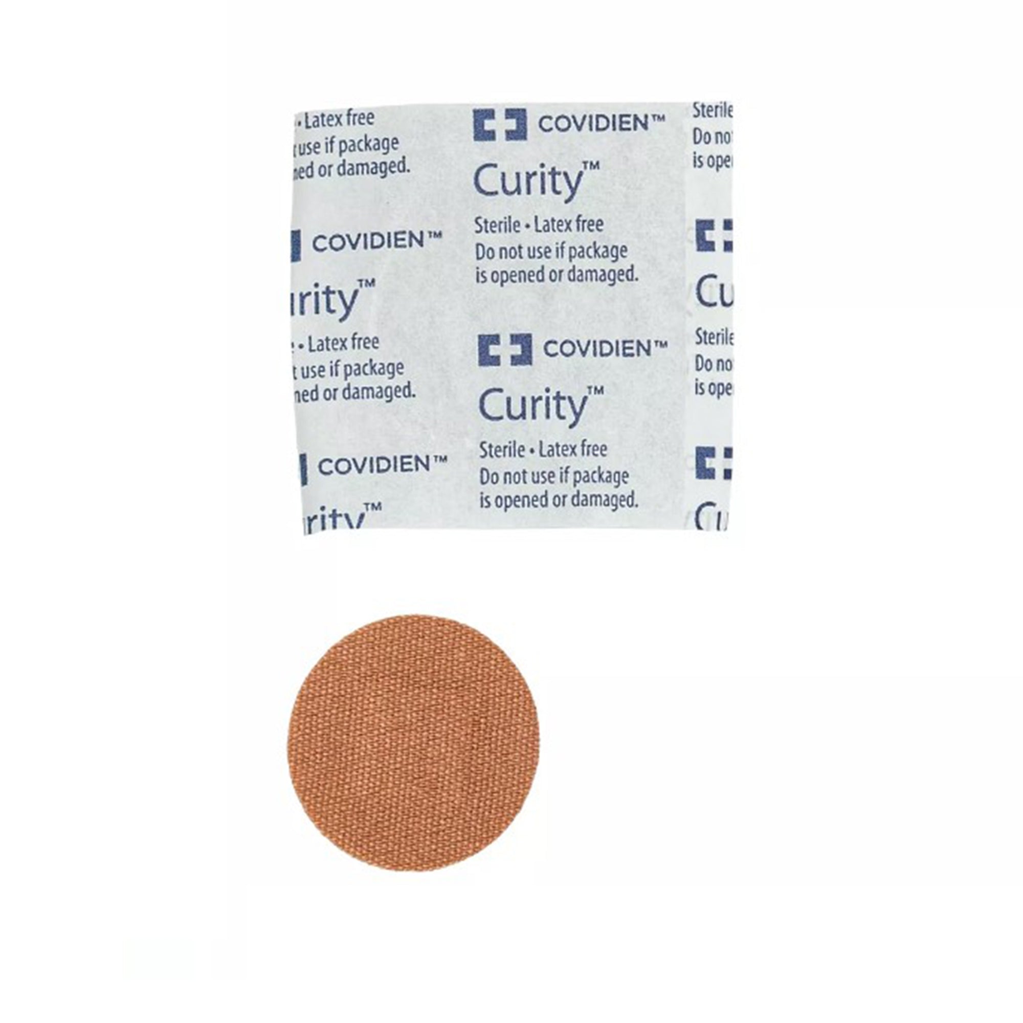 Adhesive Spot Bandage Curity 7/8 Inch Fabric Round Tan Sterile, Packaging Type- Case