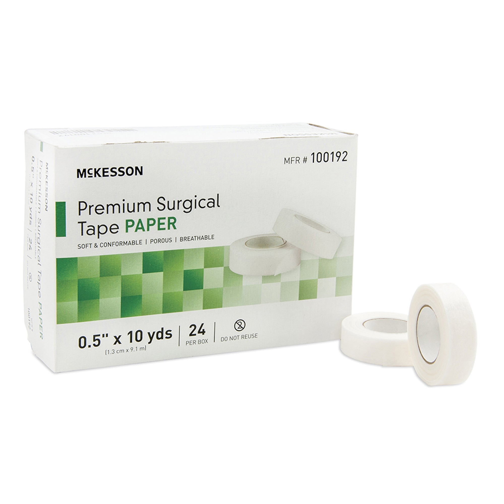Medical Tape McKesson White 1/2 Inch X 10 Yard Paper NonSterile