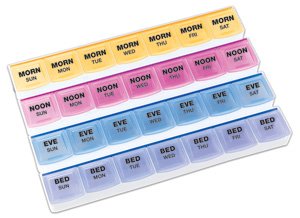 Pill Organizer Mediplanner Standard Size 7 Day 4 Dose
