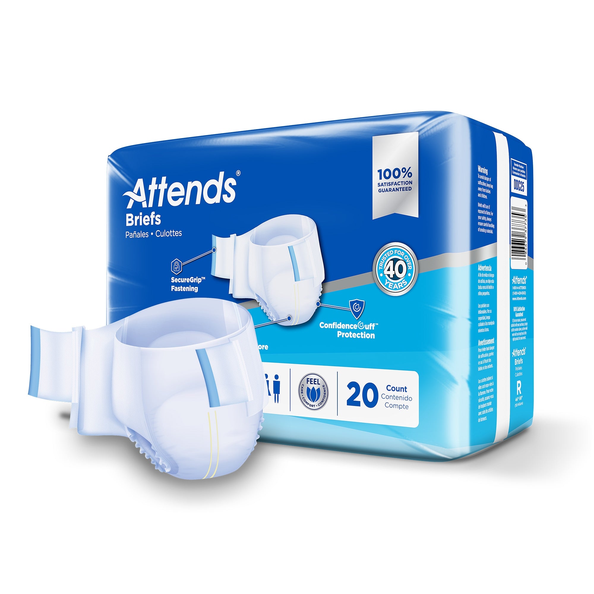 Unisex Adult Incontinence Brief Attends Advanced Regular Disposable Heavy Absorbency, Packaging Type- Case