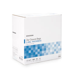 Reclosable Bag McKesson 4 X 6 Inch Polyethylene Clear Zipper Closure