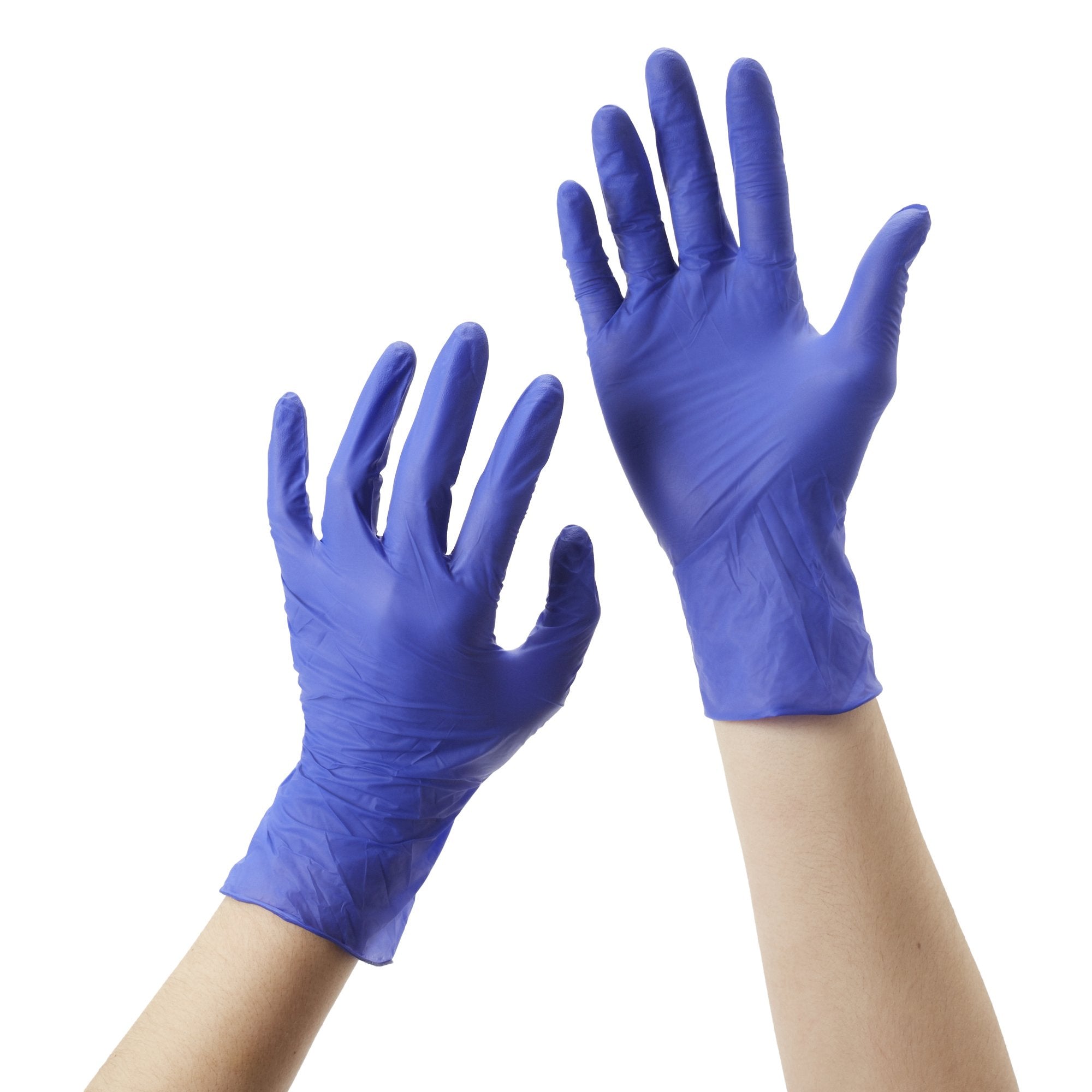 Exam Glove McKesson Confiderm 3.0 Large NonSterile Nitrile Standard Cuff Length Textured Fingertips Blue Not Rated | 10Box/Case